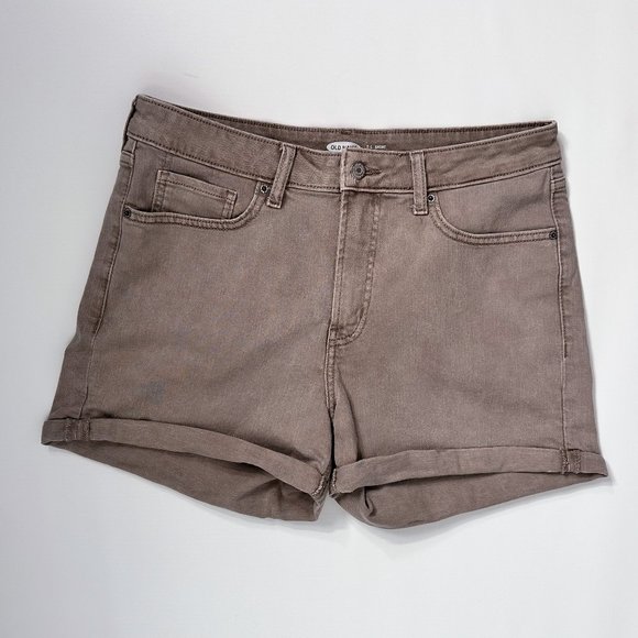 Old Navy Brown Taupe O.G. High Rise 3" inseam shorts Denim Jean (Size 31) - Picture 1 of 3